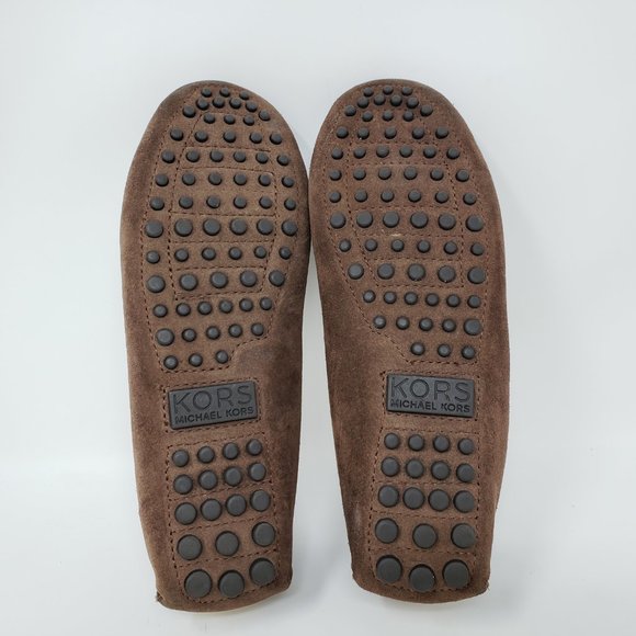 Michael Kors Size 6M Penley Brown Suede Studded Moccasins Flats Driving Loafers - Picture 9 of 10